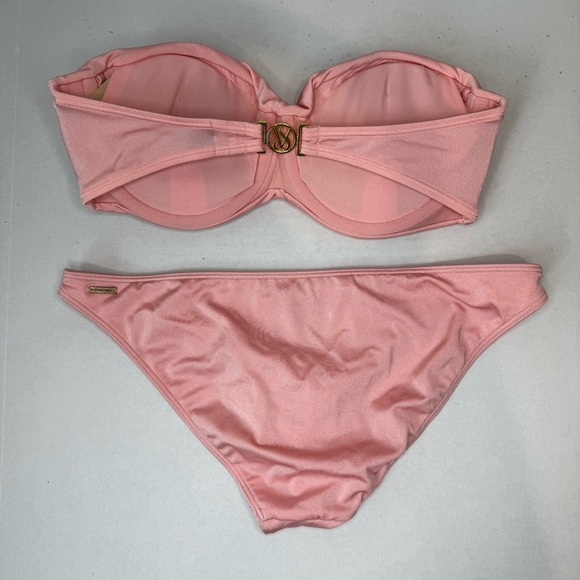 Victoria’s Secret Pink Bandeau Bikini Set – 34D Top / Medium Bottoms - Picture 5 of 7